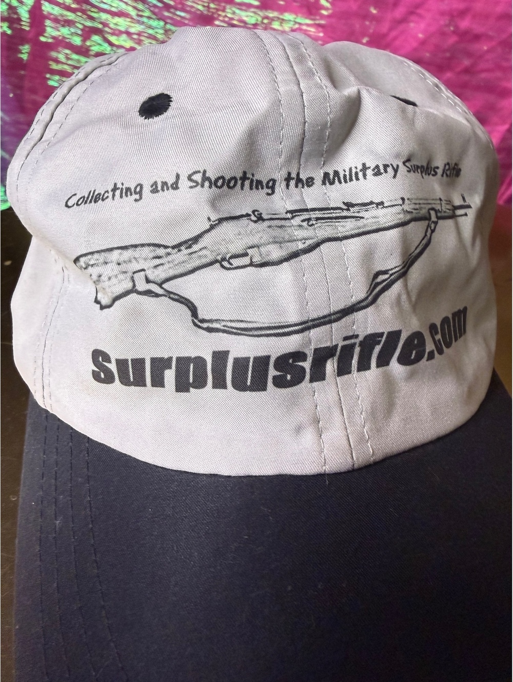 SurplusRifle Military Surplus Collecting Shooting Hat Gray Navy SKS Logo Dad Cap